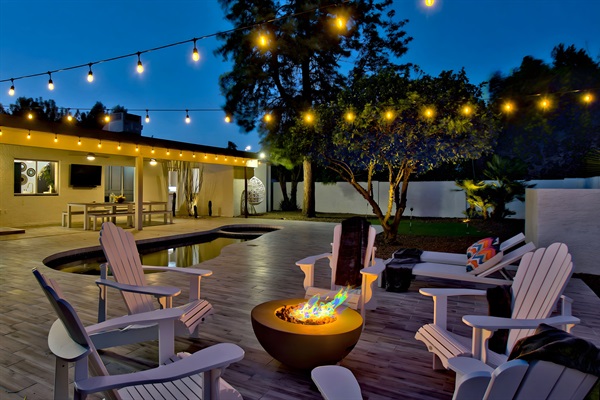Fire pit for evening conversations