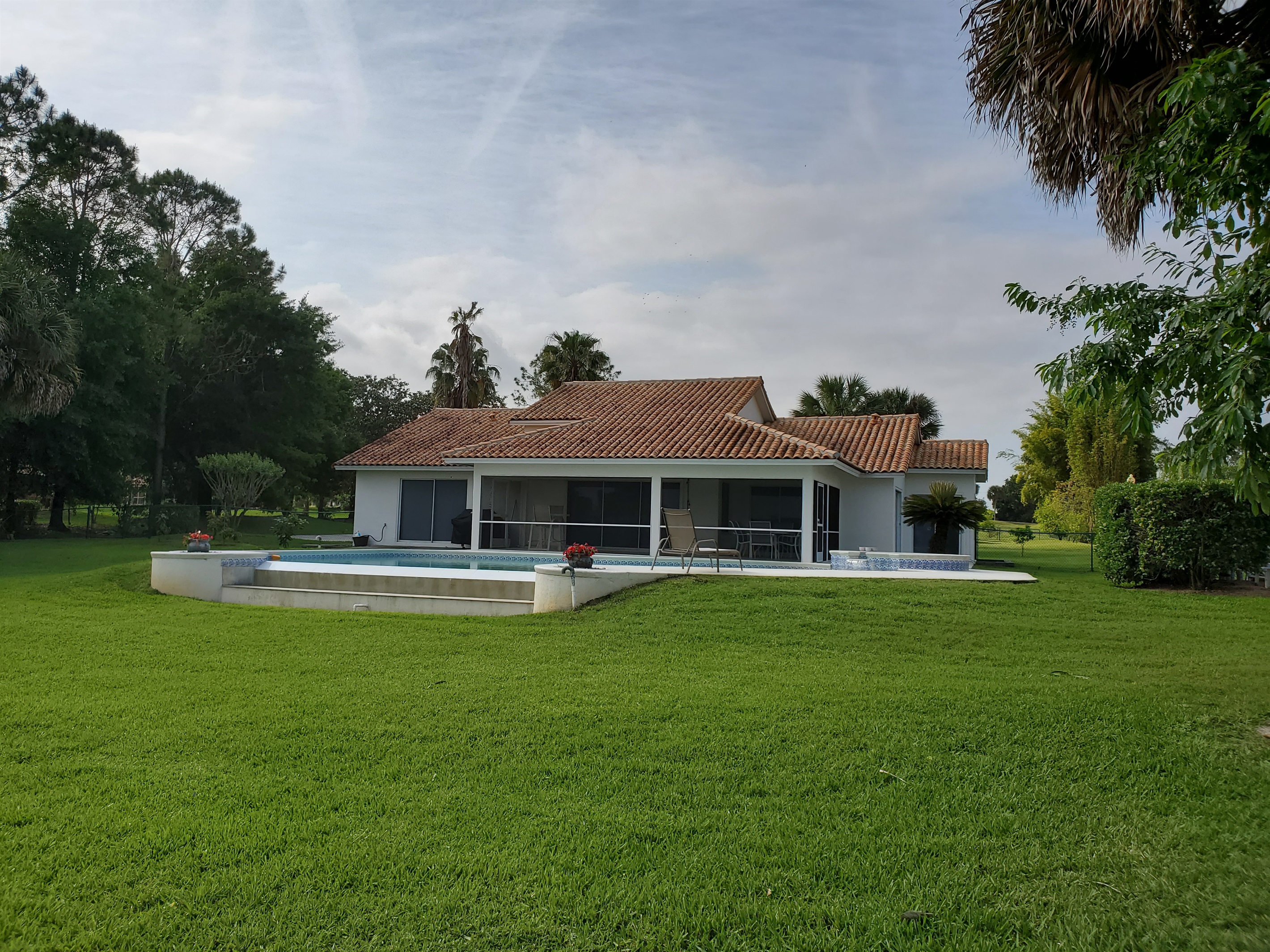 Backyard view of Tranquility at Swiss; fenced in back yard