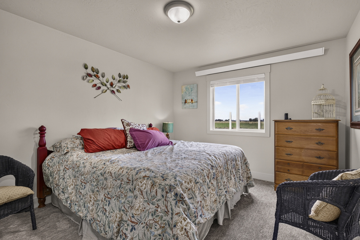 Master bedroom with king bed.