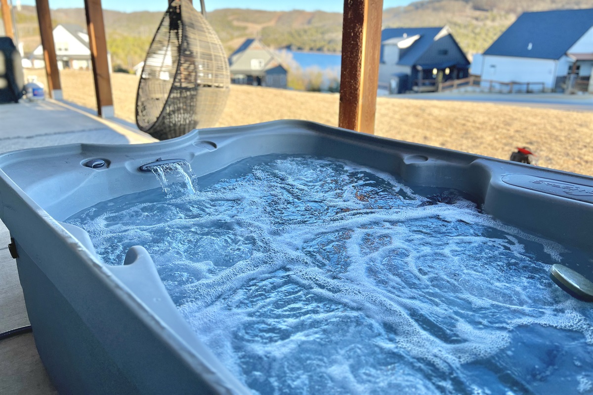 Lower deck private hot tub