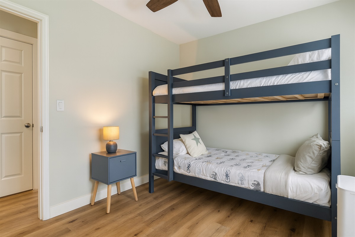 Twin over Twin Bunk | Representative Interior. Finishes and decor vary by Unit