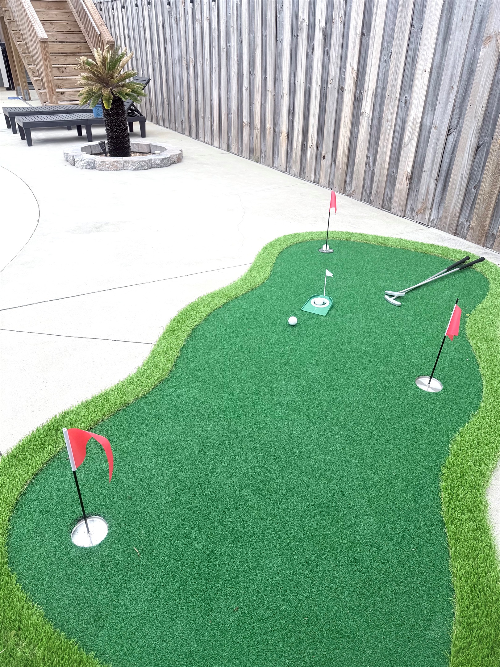 Backyard mini putt..