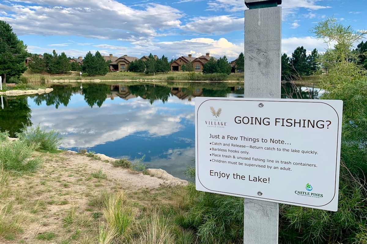 Fishing available at the nearby community lake!