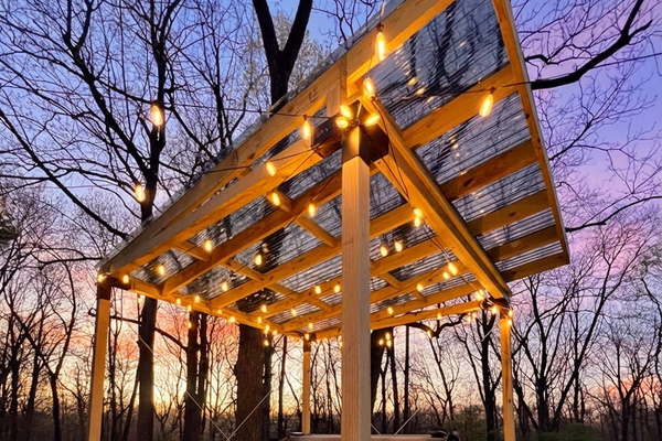 Year round Covered Hot Tub