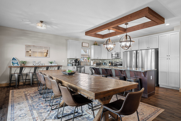 Gather and feast! Seating for at least 18.