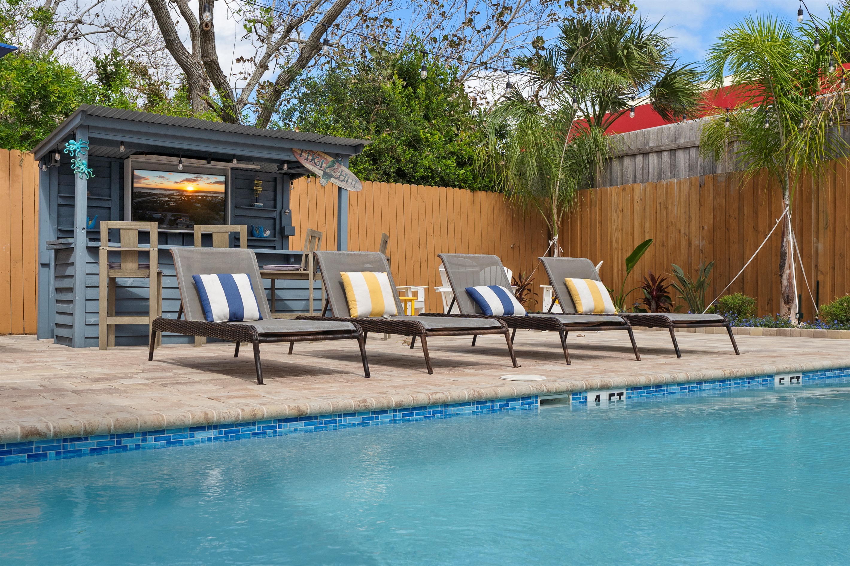 Lounge by the pool and enjoy all the space has to offer