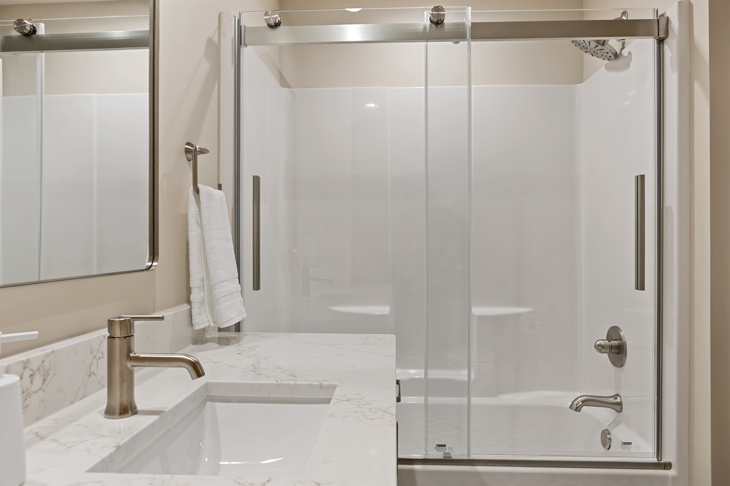 Wash the day away | bath linens provided
