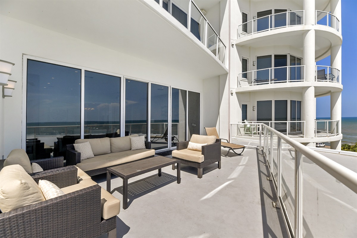 Oversized balcony!  Just like an outdoor living space instead of a porch!