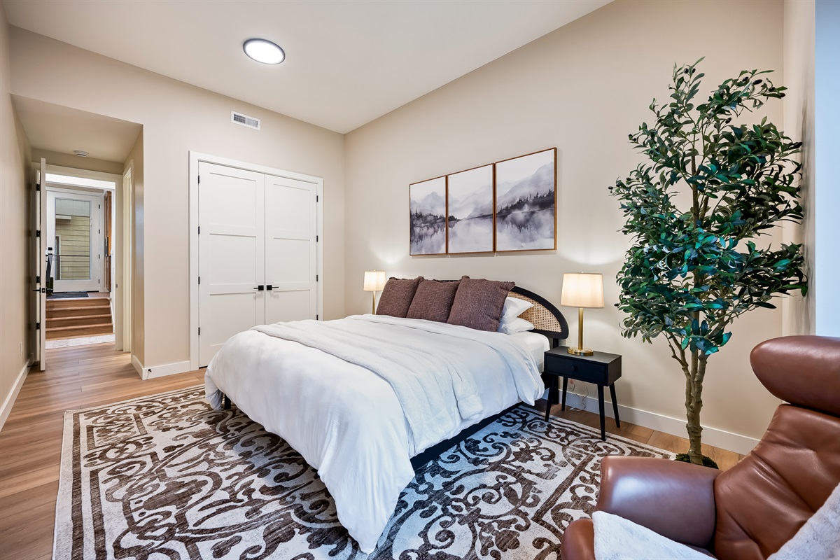 Bedroom #4 of 7 - Upstairs, king bed, Smart TV, ensuite with walk in shower