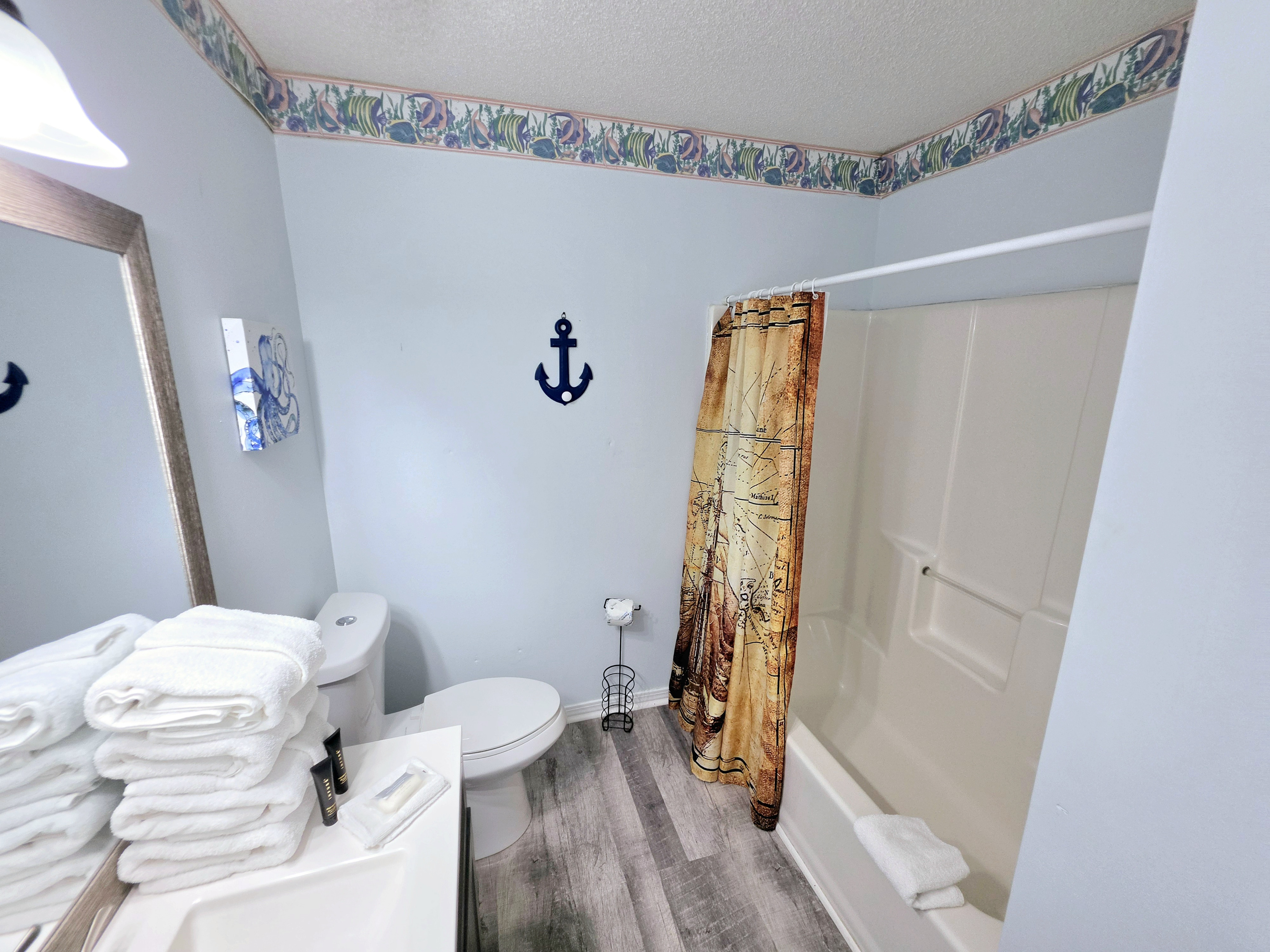 Bathroom with tub/shower combo