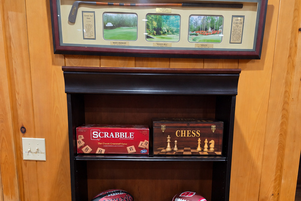 Vintage Golf and Games Display Shelf