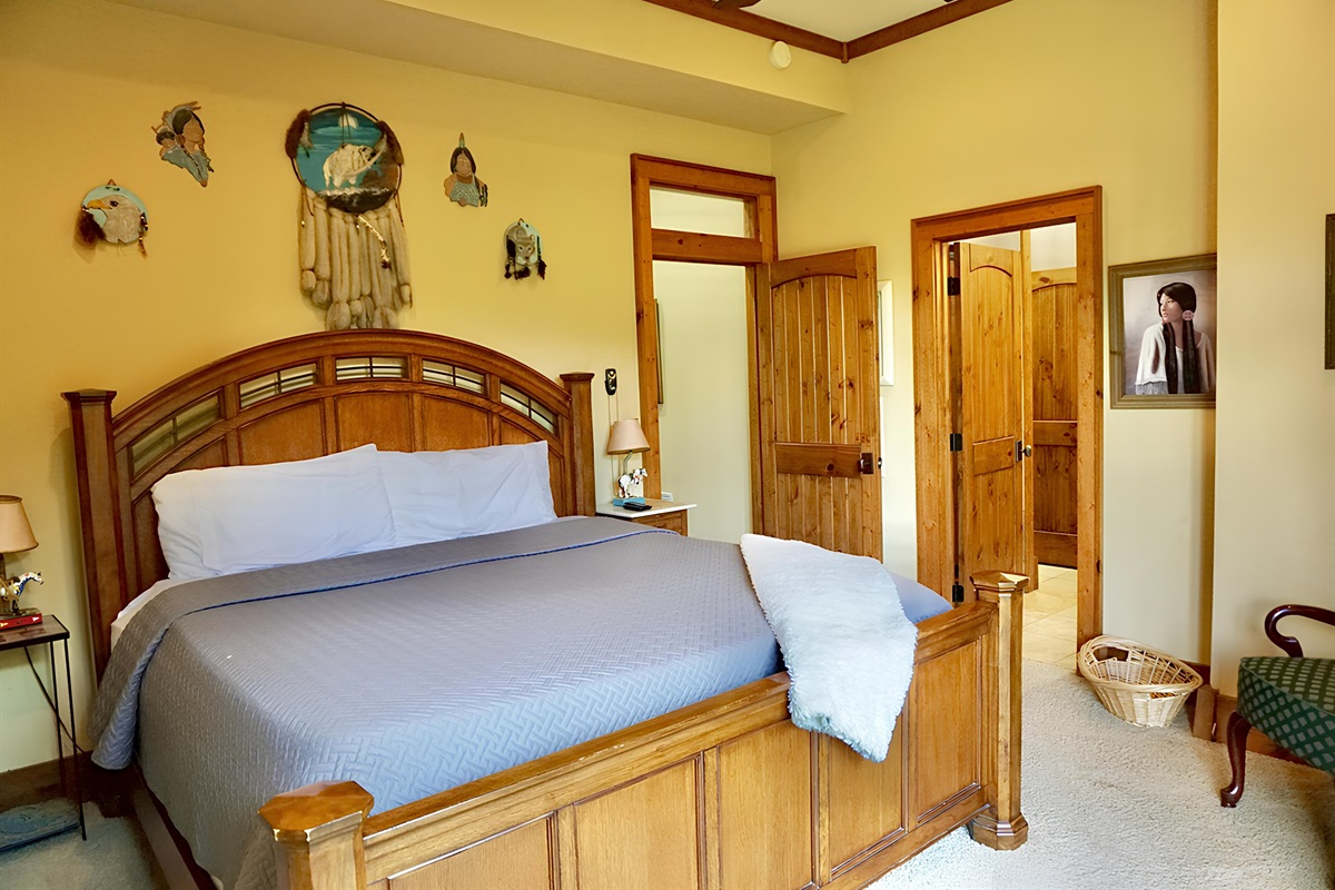 A restful haven awaits you in this cozy bedroom.