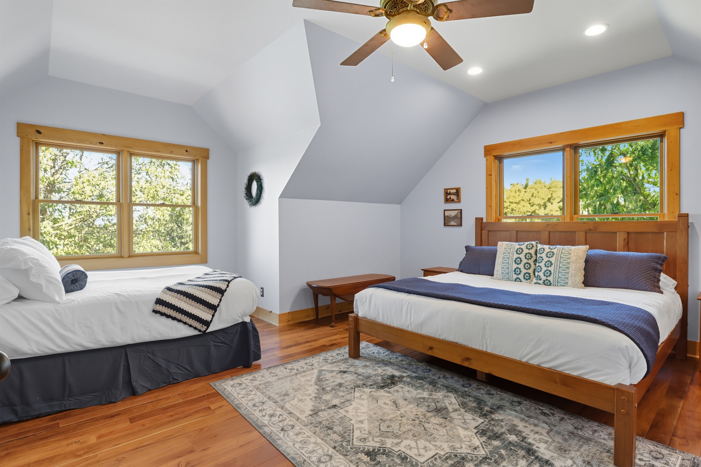 Large bedroom suite with plenty of natural light.