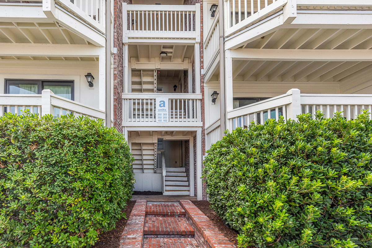 Steps are located at the Villa to take you to the property 