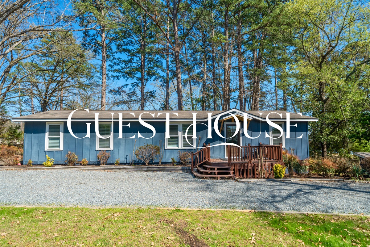 Head over to the guest house where a separate structure offers added privacy and flexibility, perfect for spreading out during your stay.