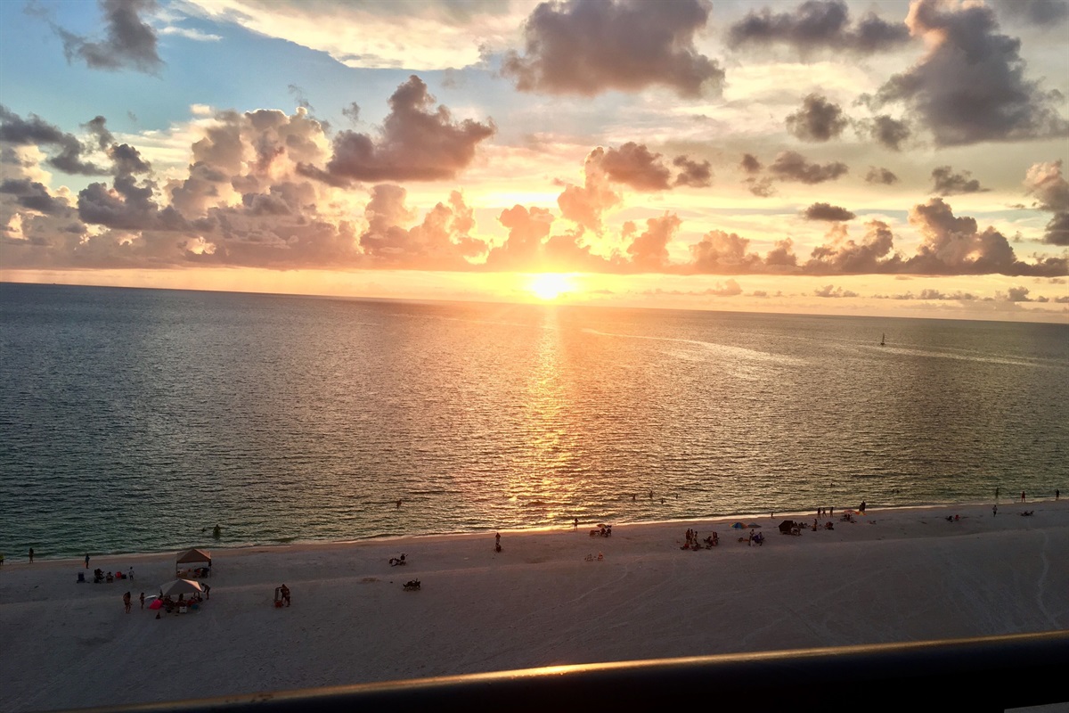 Sunset from the balcony on the 10th Floor