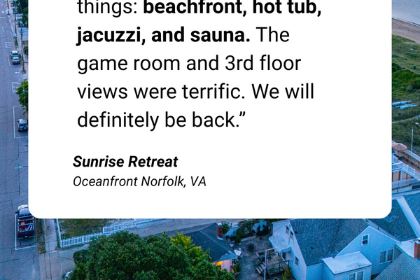 Here is a review from a recent group that stayed at our home