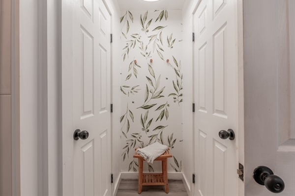 extra linens in the right closet of bathroom one