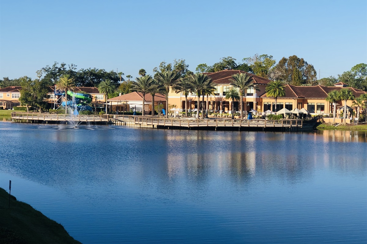Resort view from across the water