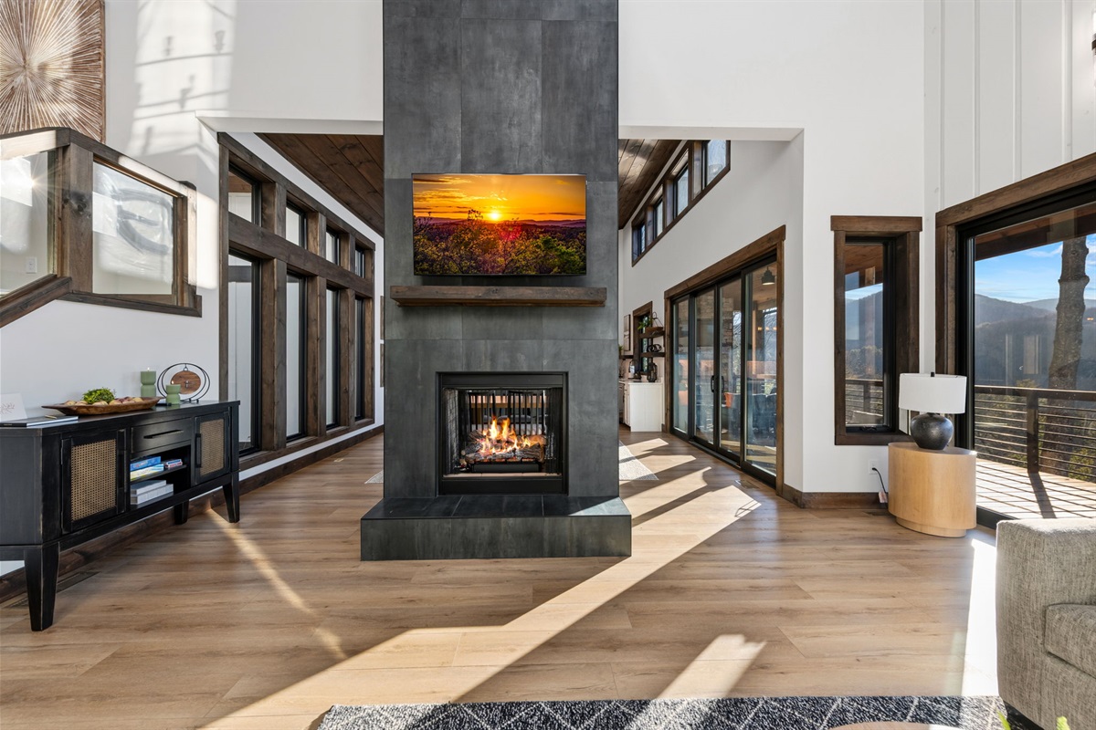 The kind of fireplace you plan evenings around.