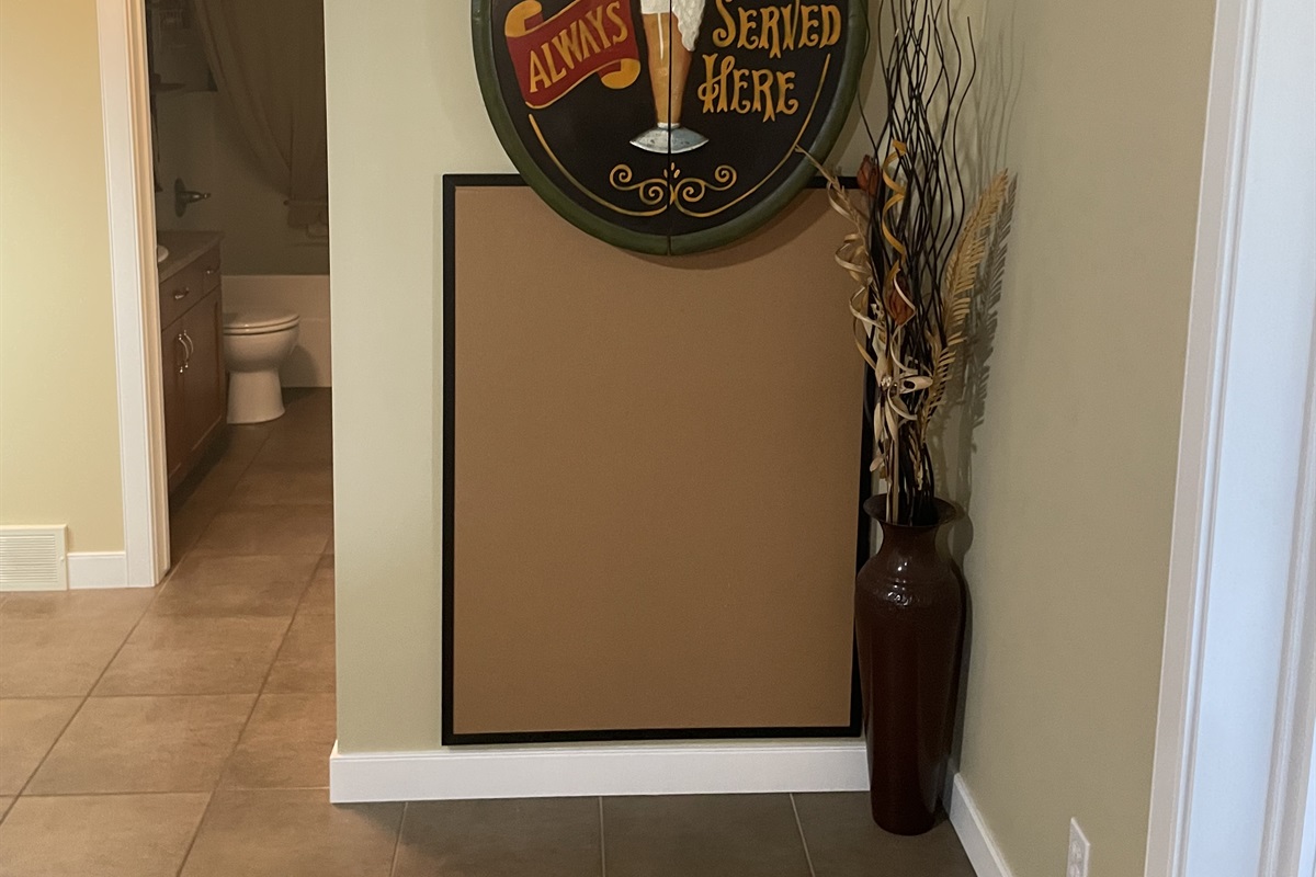 Dart board.