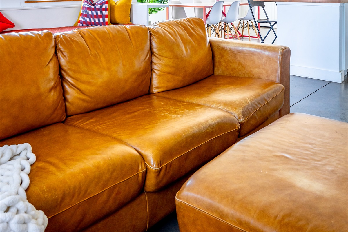 Noguchi with cozy warm lighting in the living room