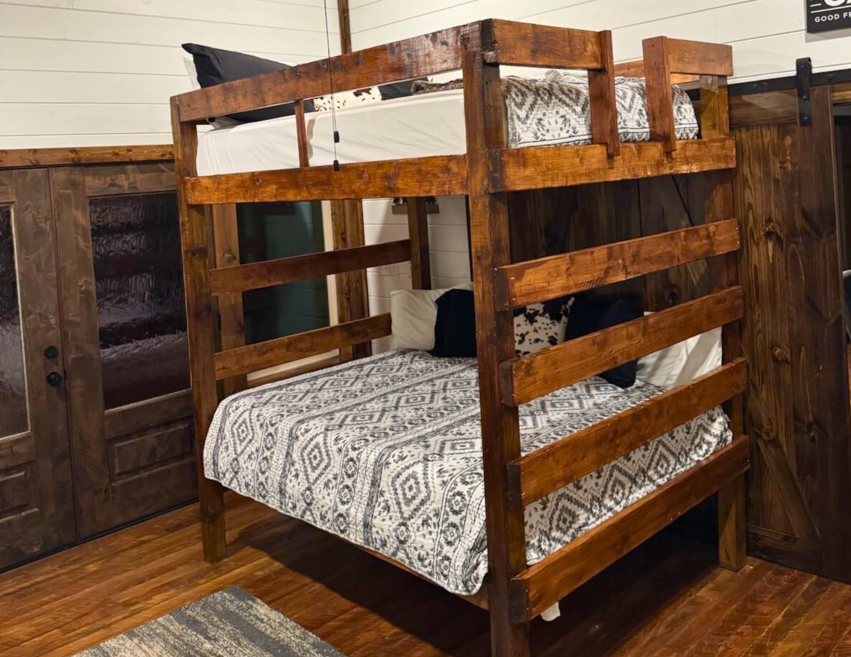 NEW! Custom-built bunk room located in the game room. The ultimate hangout spot that sleeps guests comfortably.