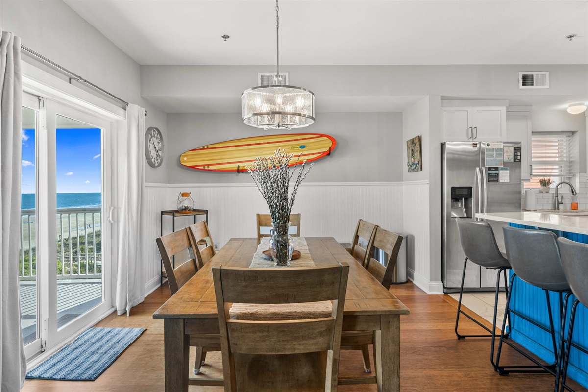 Dining Room  | Morning Sunrise | 302 Oceanview | 1116 Ocean Blvd, Isle of Palms, SC | IOP Escapes