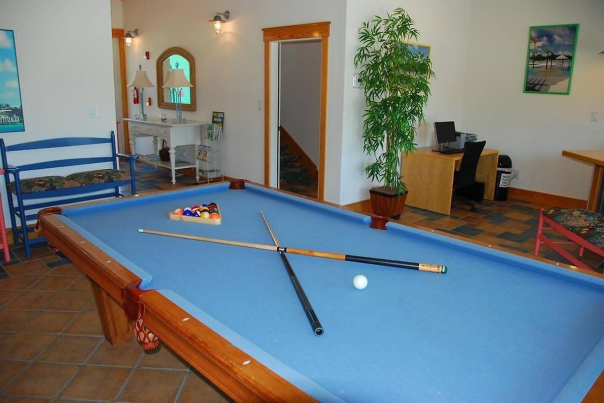 Pool table at the community center