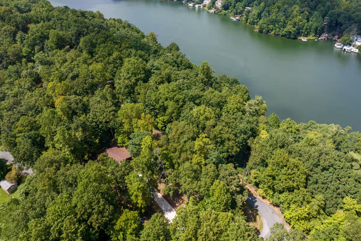 Upper view drone footage of the cabin  Upper view drone footage of the cabin  