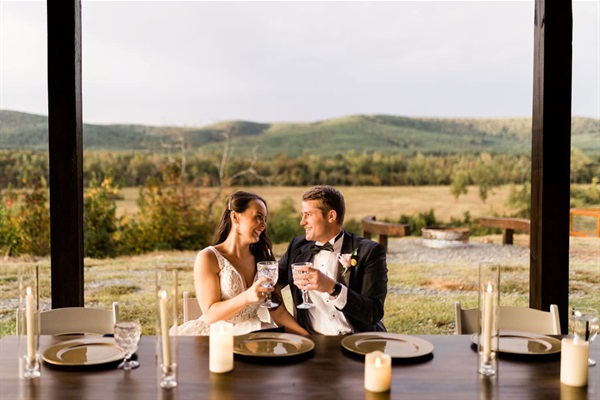 Event dining with mountain views from the covered patio.