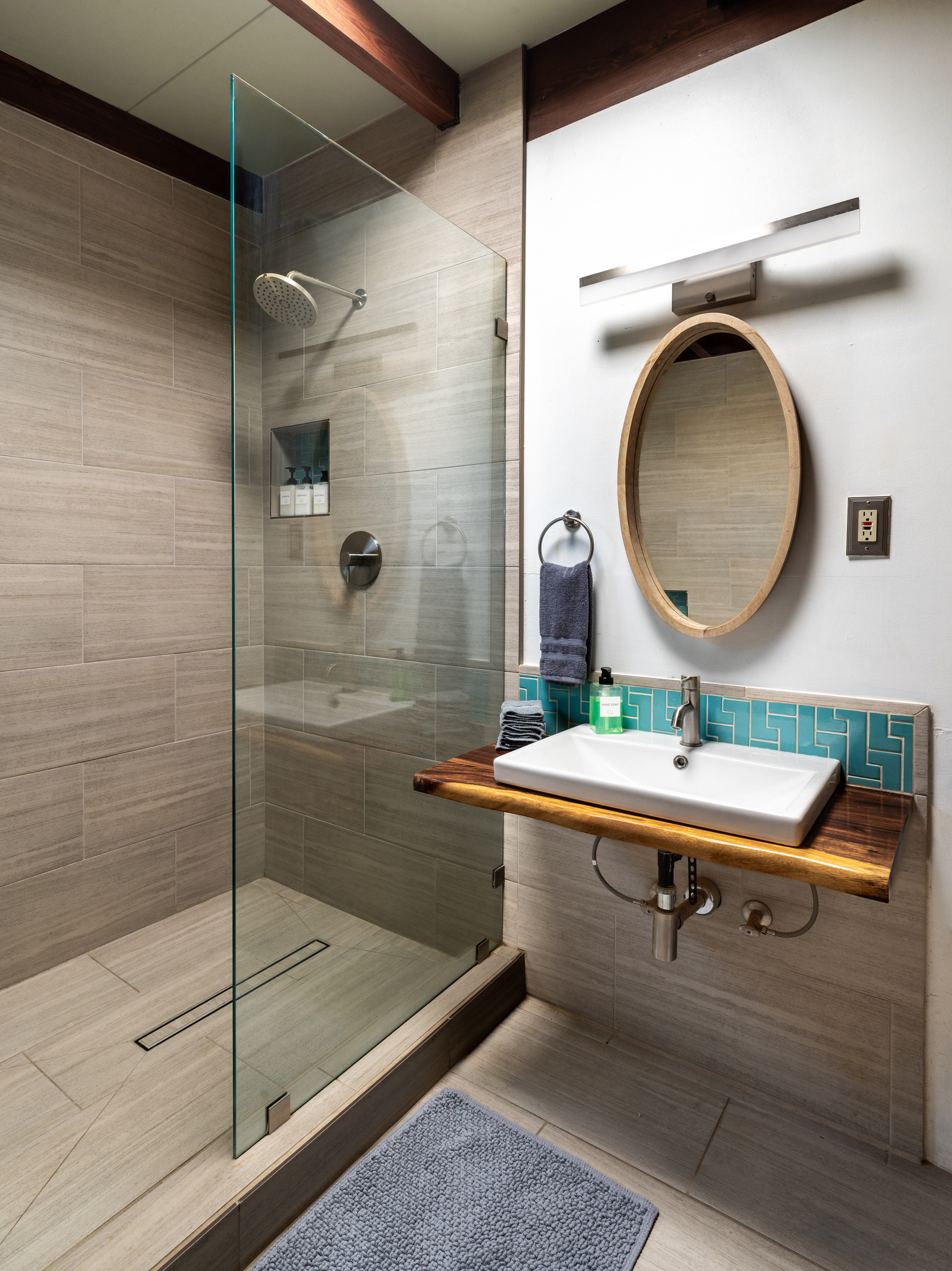 Bathroom with rain shower
