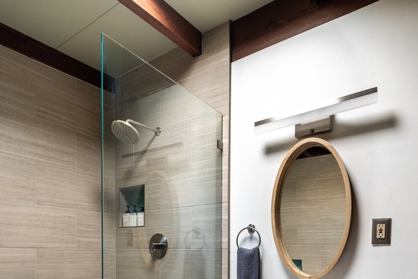 Bathroom with rain shower