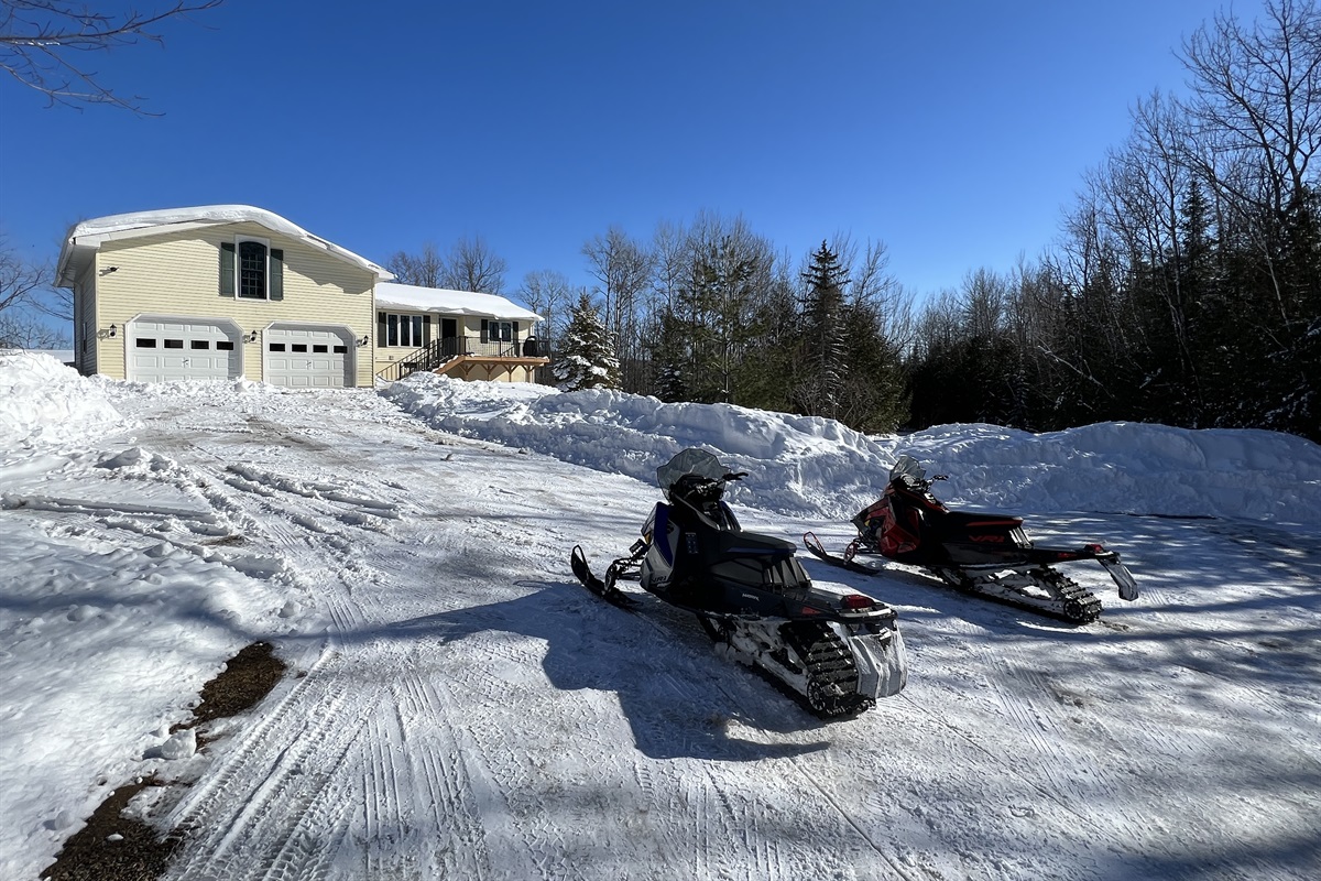 Perfect location for our snowmobilers!