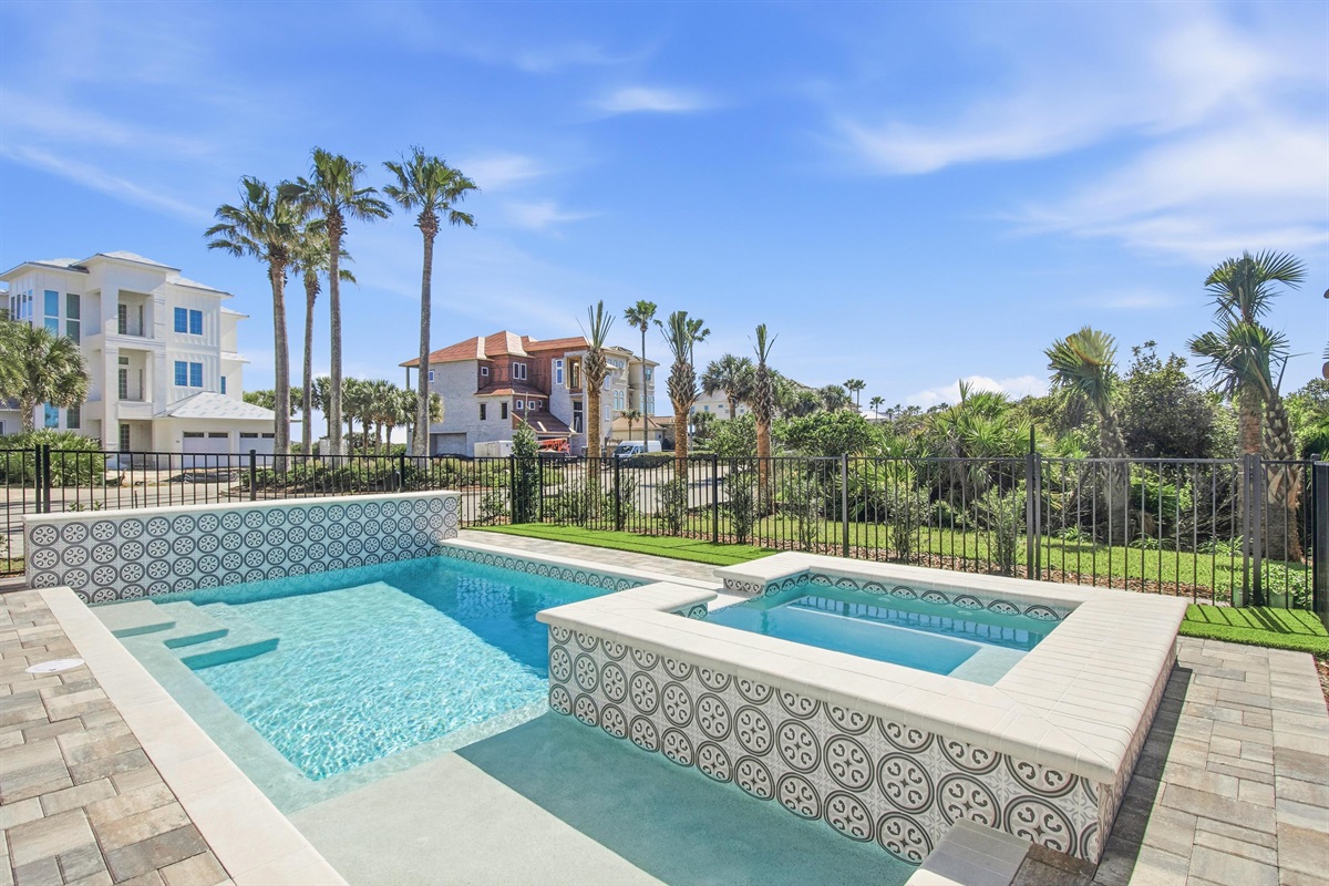Start the day with a quiet swim in your private pool, then slide into the spa as the palms sway overhead—sun on your shoulders, no schedule, just that vacation feeling settling in.
