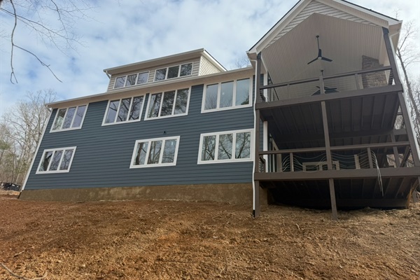 Lake view construction progress – Wild Blue Reserve scheduled to open May 2026