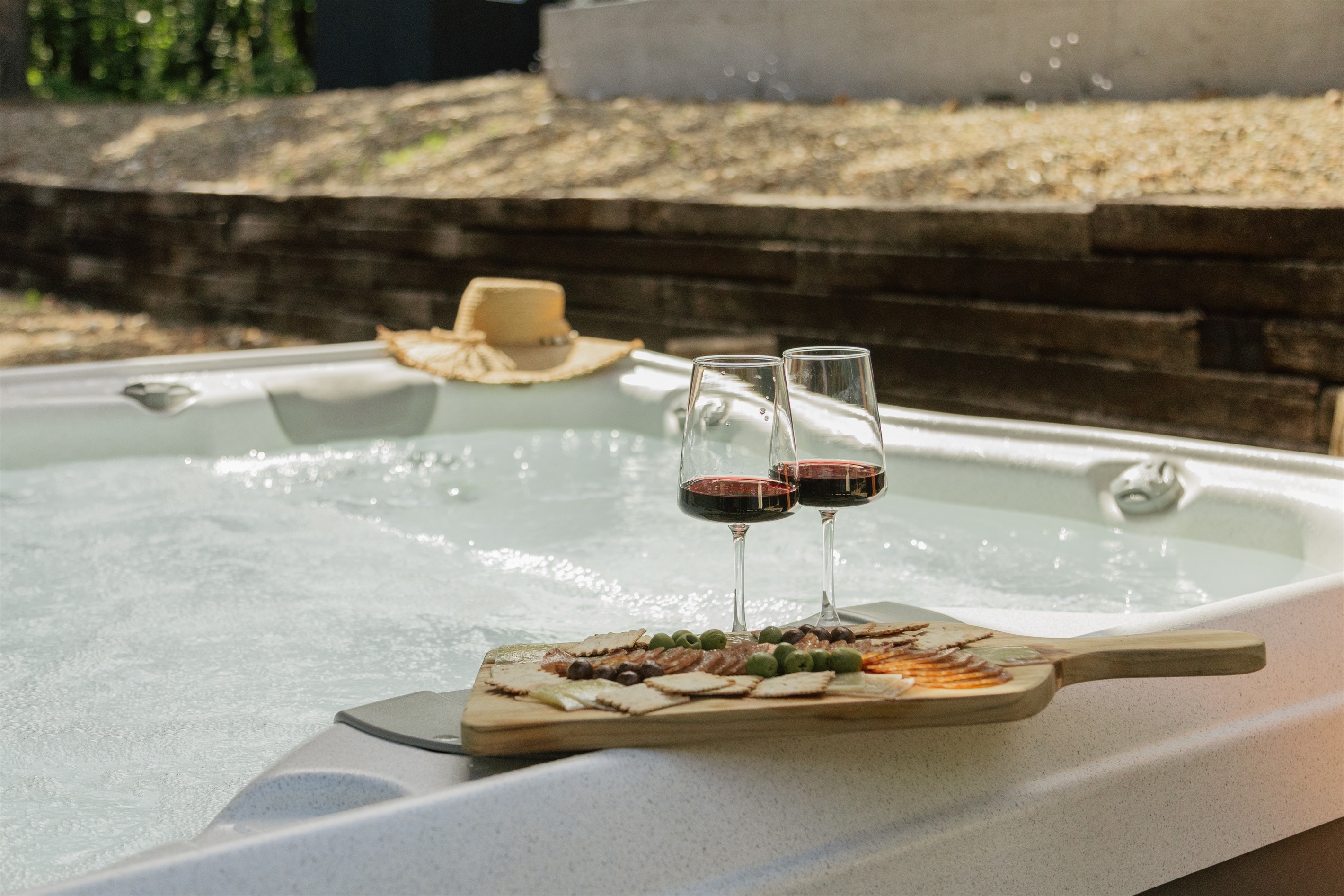 Relax in the Hot Tub and soak in the peaceful forest views at El Secreto.