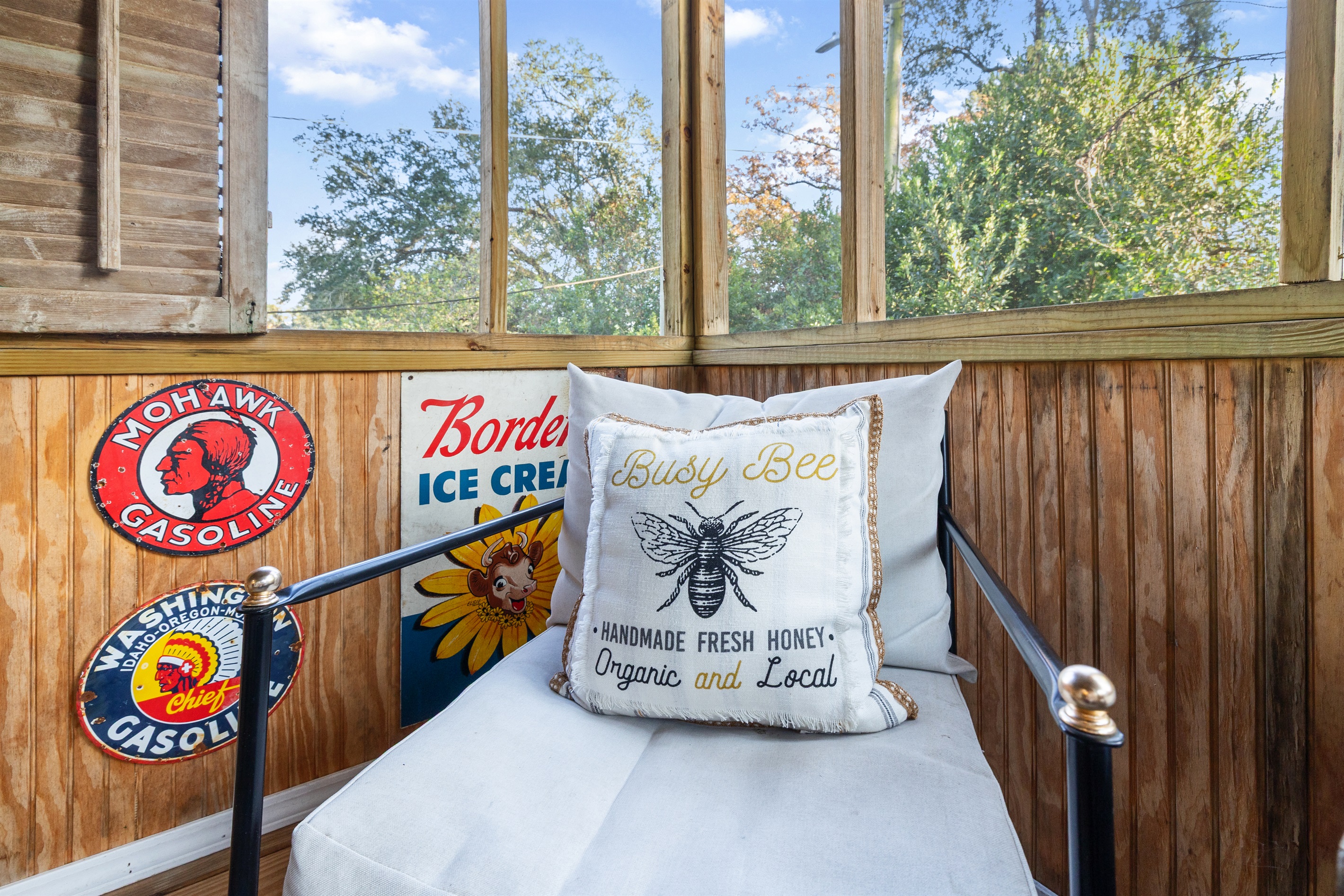 Bee Sweet. Bee Cozy. Honeycomb charm in every detail.