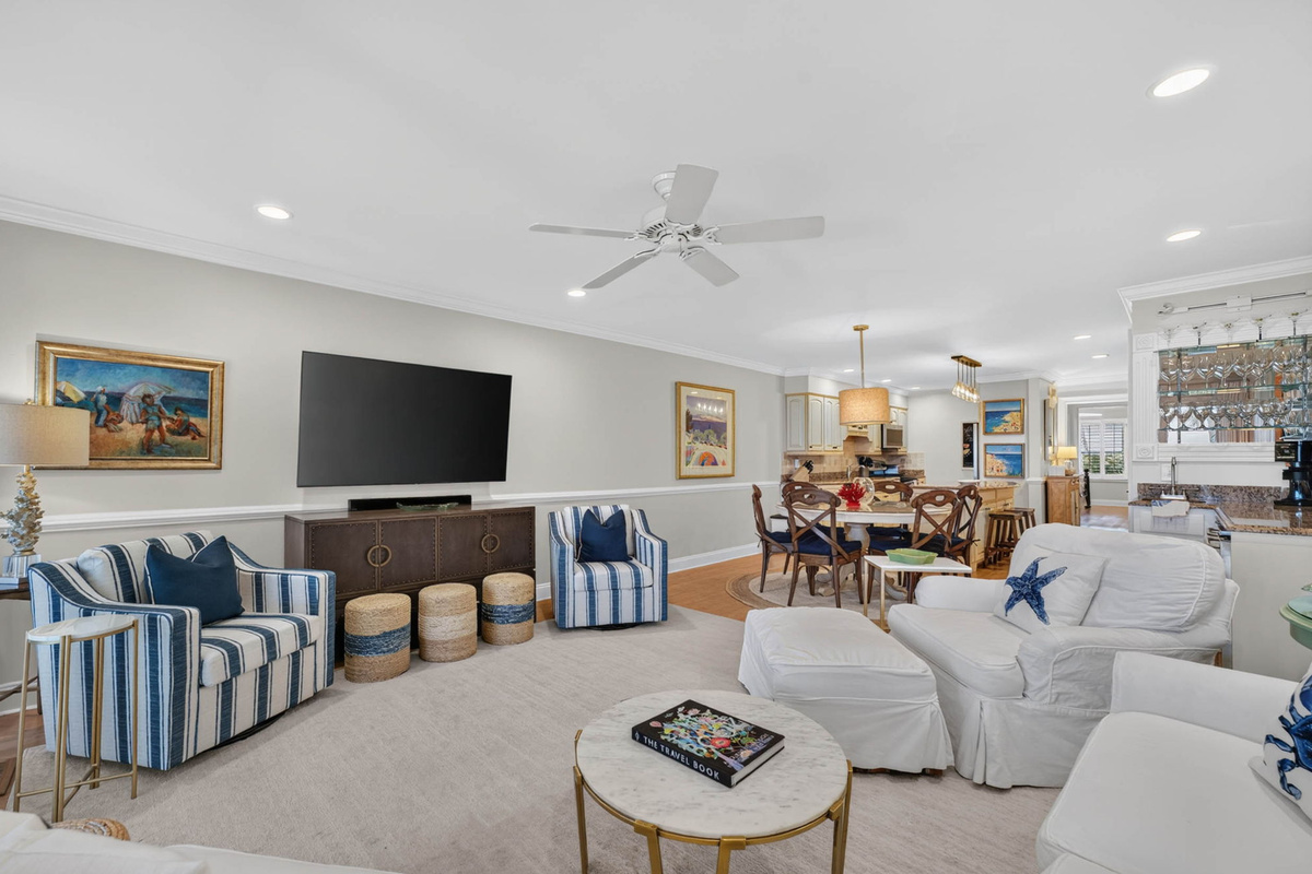 Living Room | Oceans 22 | 22 Beach Club Villas, Wild Dunes | IOP Escapes