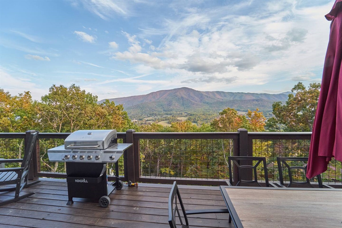 Grill out with views of the mountains and valley