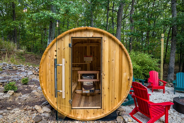 Spa-like comfort with a cozy private sauna