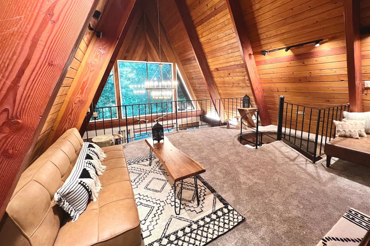 Loft seating area with a view!