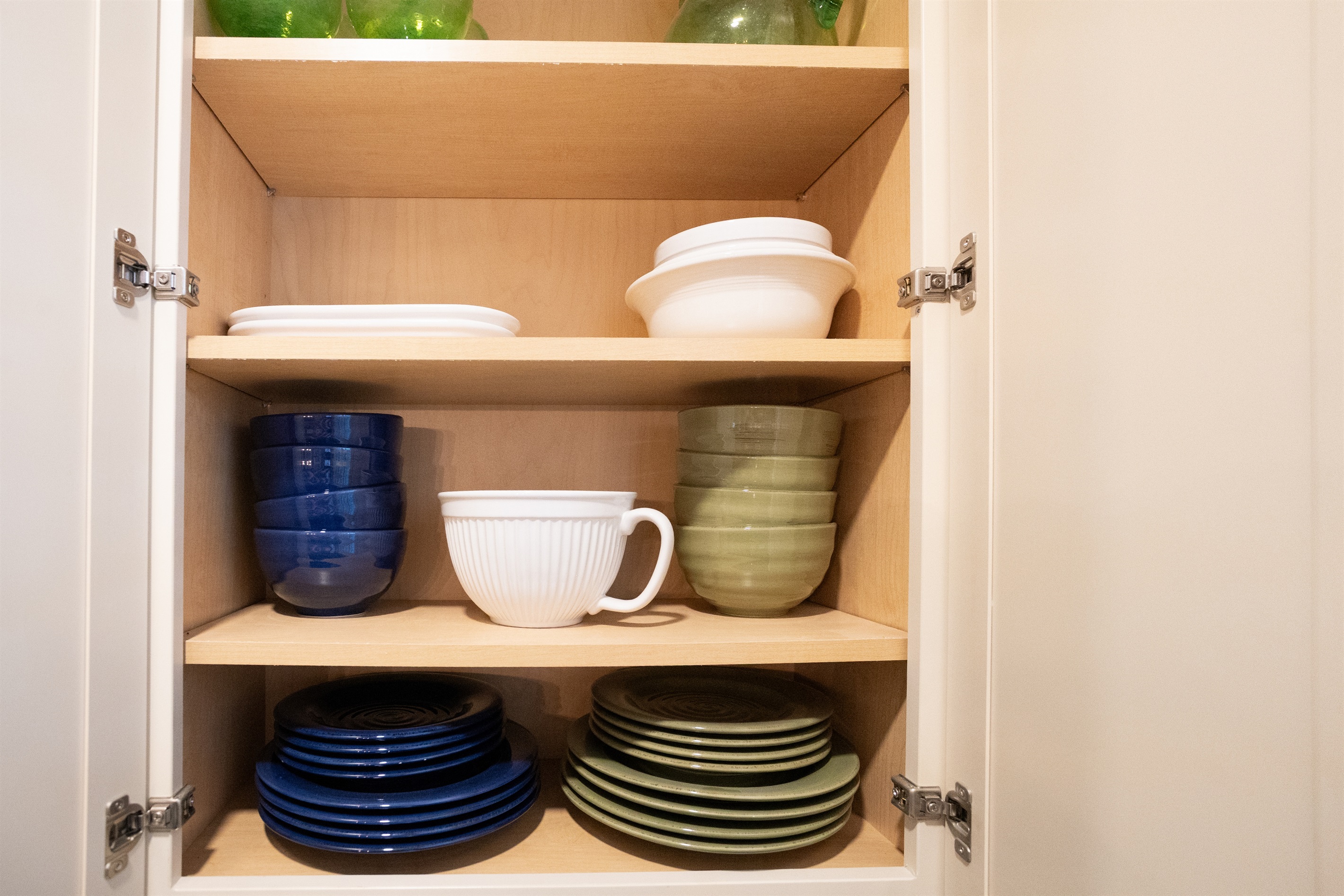 Fully stocked cabinets with all the essentials for your stay.