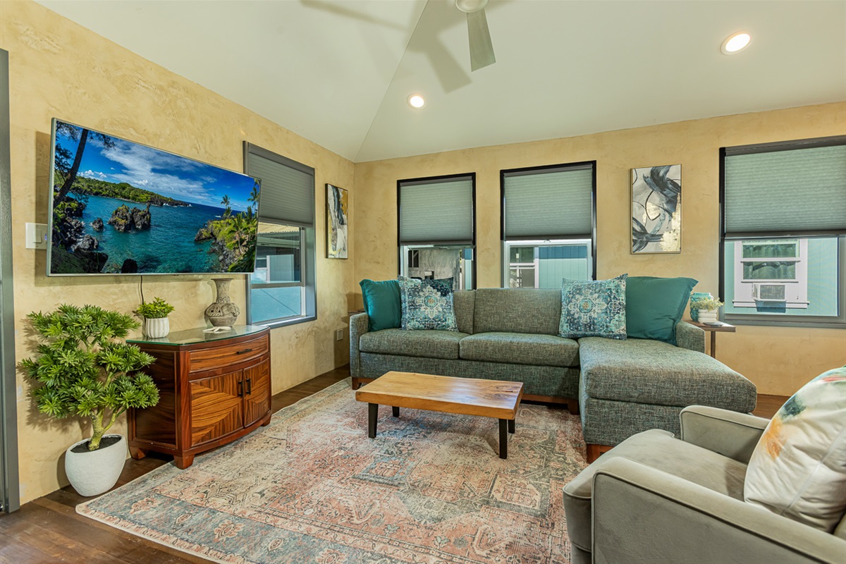 Comfy seating and Smart TV