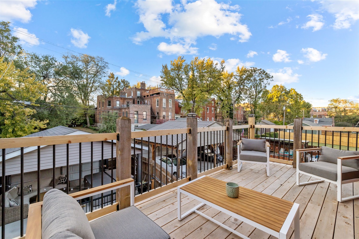 Enjoy a cup of coffee or just sit and enjoy the view from the upper deck off of the Master Bedroom.
