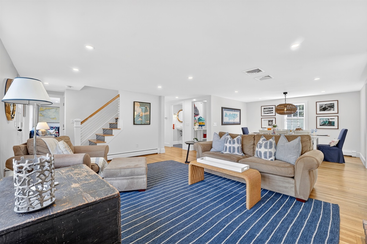 Relax in the warm and inviting living room.