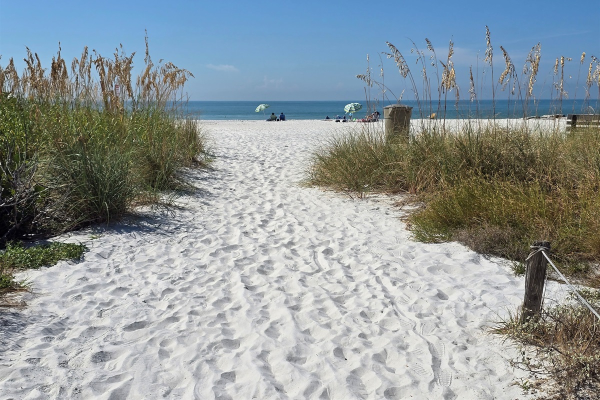 Entrance to St Pete Beach is across the street from the unit!
