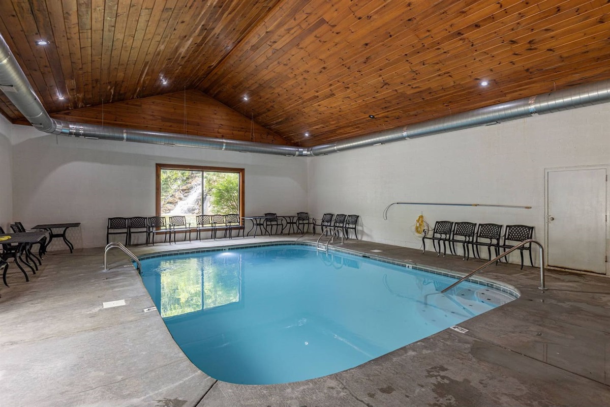 Indoor heated pool is open year-round.