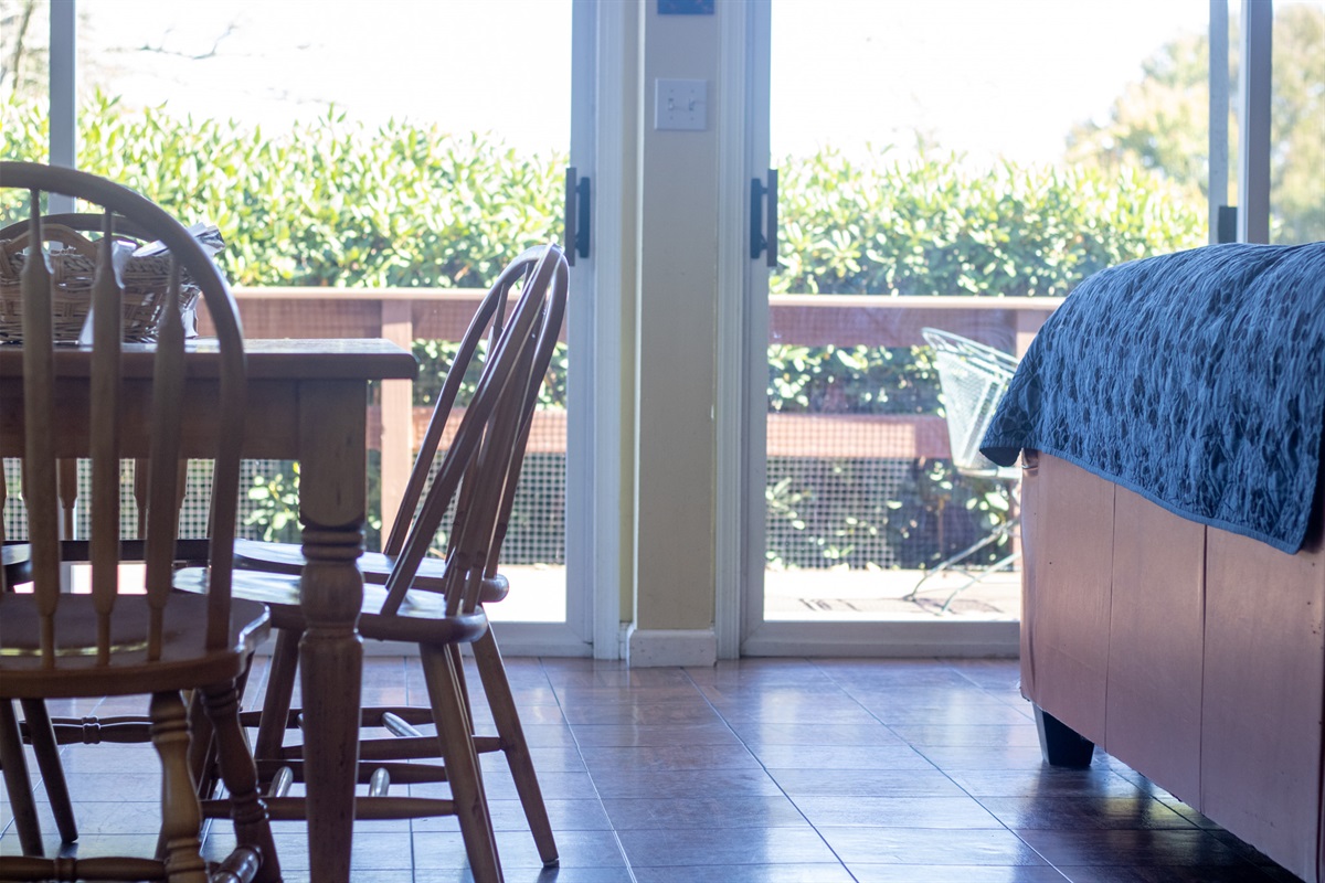 Open concept living room and kitchen area 