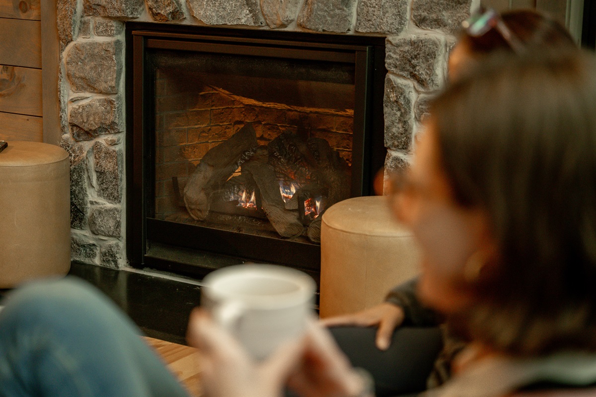 Whether it is a slow mornings or a quiet evenings, sit by the fireplace to truly unwind.